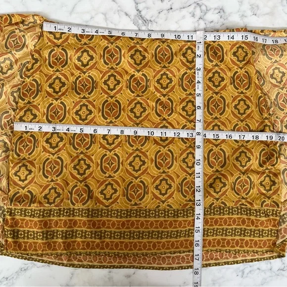 NWOT Free People REVOLVE Imogen Sarong Mini Skirt in Turmeric Made in India - Picture 10 of 10